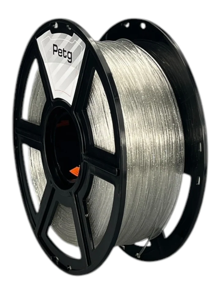 Пластик PETG НИТ для 3D принтера, Натуральный прозрачный с блеском, 1 кг