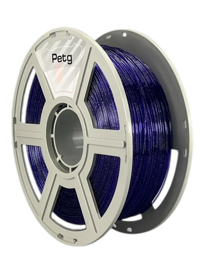 Пластик PETG НИТ для 3D принтера, Фиолетовый прозрачный с блеском, 1 кг